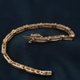 thumbnail image 3 of Silver Shop 14K Yellow Gold Finish Baguette Cut CZ Women's Trendy Bracelet For Gift, 3 of 4