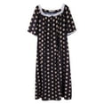 thumbnail image 6 of Baywell Womens Plus Size Nightgowns Sleepwear Short Sleeve Sleep Dress Maxi Night Gowns, Black Yellow, 4XL, 6 of 8