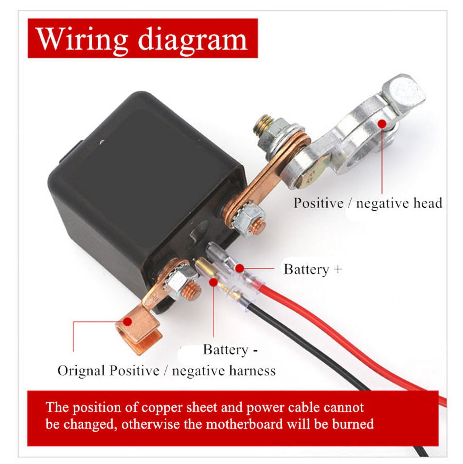 12V Car Battery Disconnect Cut Off Isolator Switch With Remote Control Universal