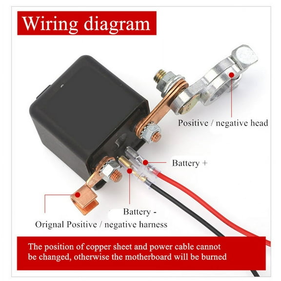 12V Car Battery Disconnect Cut Off Isolator Master Switches IWith Remote Control