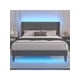 thumbnail image 1 of Zocalo Base de Cama Queen Size | Cama con Almacenamiento, Respaldo Ajustable  | Gris, 1 of 1