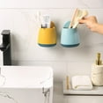 thumbnail image 3 of Wosthever Soporte para cepillos de Desagüe Lavabo Peine Organizador de de Estante de almacenamiento Cosméticos Accesorios Almacenamiento y organización del hogar Azul, 3 of 6