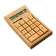 thumbnail image 3 of Calculadora solar Calculadora de escritorio de 12 dígitos Función estándar de bambú Pantalla grande Fácil de usar para estudiantes Oficina Hogar medio, 3 of 8