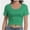 Green, variant on Women's Scoop Neck Short Sleeve Crop Tops Slim Fit T-Shirts