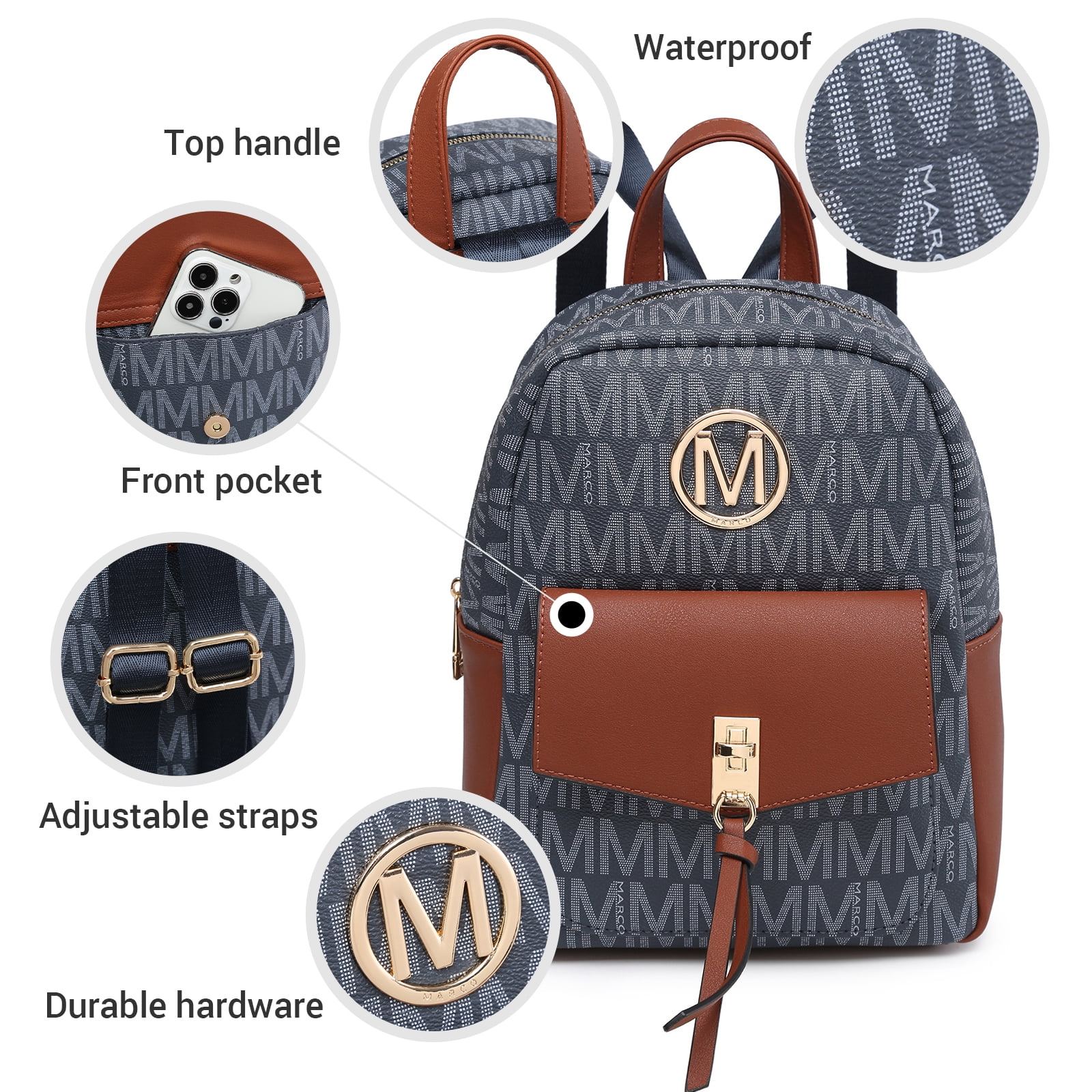 8949 MKP Small Backpack Purse Fashion Daypacks Purse Shoulder Bag Amazon.com: MKP Ladies Small Backpack Purse for Women  main image 2