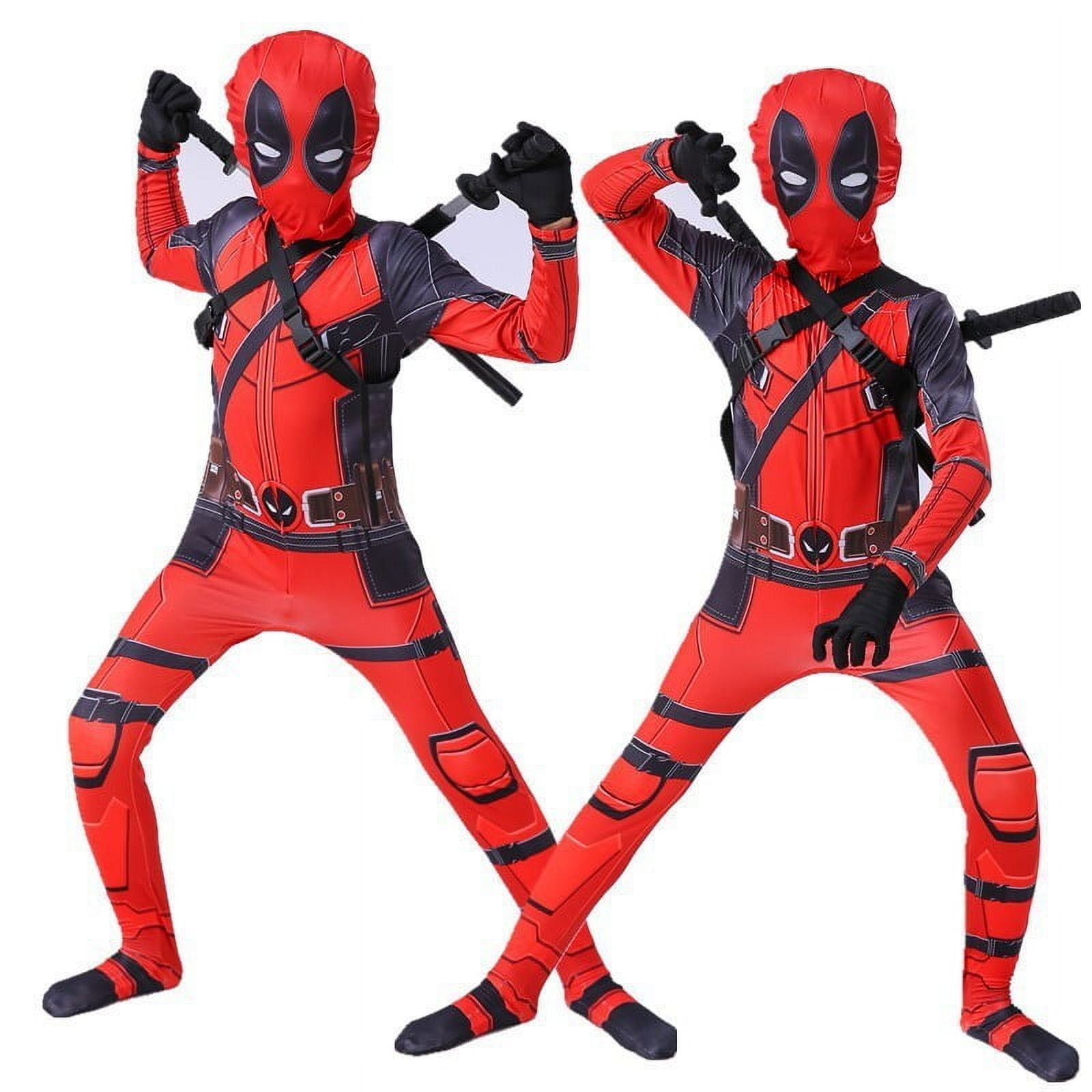 AIpartys Superhero Costume for Kids Deadppool Costume Suits Kids Superhero  Cosplay Costume Dedpool Jumpsuit 3D Style - Walmart.com, image size:1600x1600