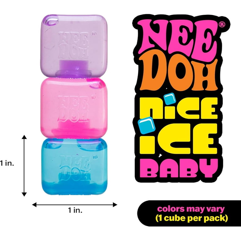 NeeDoh, Sensory Toy, Mini Nice Ice Cube in Assorted Colors