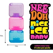 Schylling NeeDoh Nice Ice Baby - Sensory Squeeze Toy - Single Mini Nice Cube in Assorted Colors - Ages 3+ (Pack of 1)