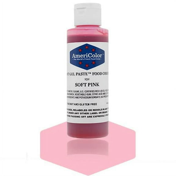 AmeriColor, Soft Gel Paste Food Color, Soft Pink 4.5 oz