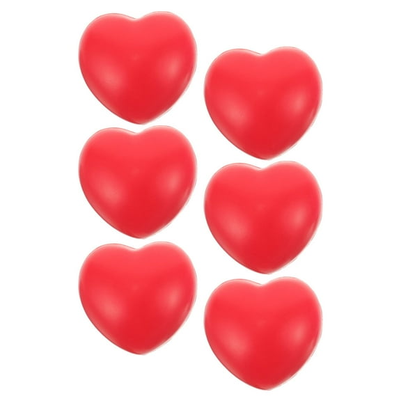 IBASETOY 6Pack Finger Training Ball Hand Trainer Set Red PU Sponge for Home Workout