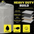 thumbnail image 3 of 18 ft. x 24 ft. Heavy-Duty Commercial Silver/Black Tarp Cover 10 Mil Thick Weave Material, Waterproof, 3 of 7