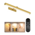 thumbnail image 1 of Luz para cuadros EZVALO de 16" recargable con batería y control remoto, color dorado, 1 of 8