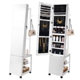 thumbnail image 2 of Jewelry Armoire Standing,Movable Full-length Mirror ,White, 2 of 9