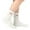 White, variant on Bibifish Womens Socks Solid Color Socks Cute Ruffled Cuff Socks With Lace Bow Design Soft Stretchy Daily Wear Socks For Ladies And Girls