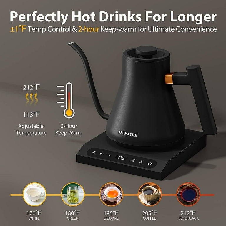 Aromaster® Gooseneck Kettle with Temperature Control, Electric
