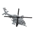 thumbnail image 4 of Helicóptero de metal fundido a presión, modelo de avión de combate de aleación con sonido y luz, 140 mAh, color gris, 4 of 14