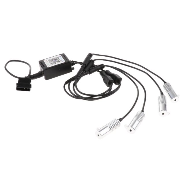 1 A 4 Computadora RGB Splitter Hub Módulo Para Teléfono APLICACIÓN Control DC2.1 Conector Y 4 piezas De Alimentación Hugo Divisor de concentrador de tira de LED RGB 12V