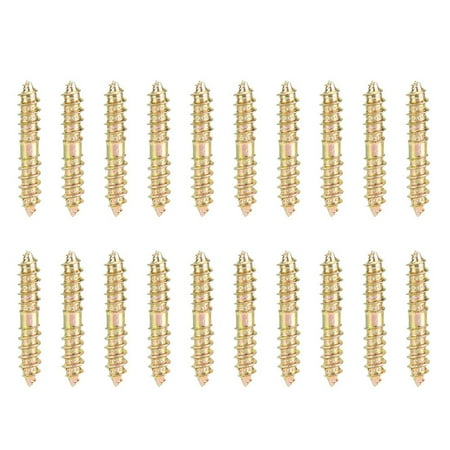 

20pcs 5*30mm Dowel Screw Woodworking Furniture Connector Double Ended Screw Daboolka