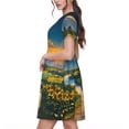 thumbnail image 2 of Kdxio Sunflowers At Sunset Pattern Summer Dresses for Women Casual Tshirt Short Sleeve Floral Sundress Beach Cover Ups with Pockets, 2 of 6