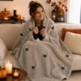 thumbnail image 6 of Throw Blanket Soft Fuzzy Plush 40 Inch X 60 Inch Halloween Themed Warm Cozy Blanket for Couch Bed Sofa Travel and Holiday Home Decor, 6 of 6