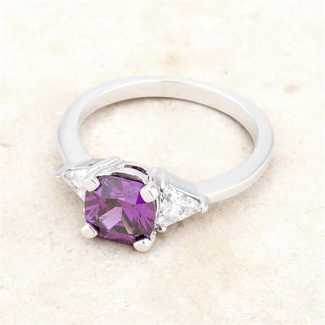 Bague Classique Shoonda avec Coussin en Zircon Cubique 1,8 Coupé, Transparent - Taille 8