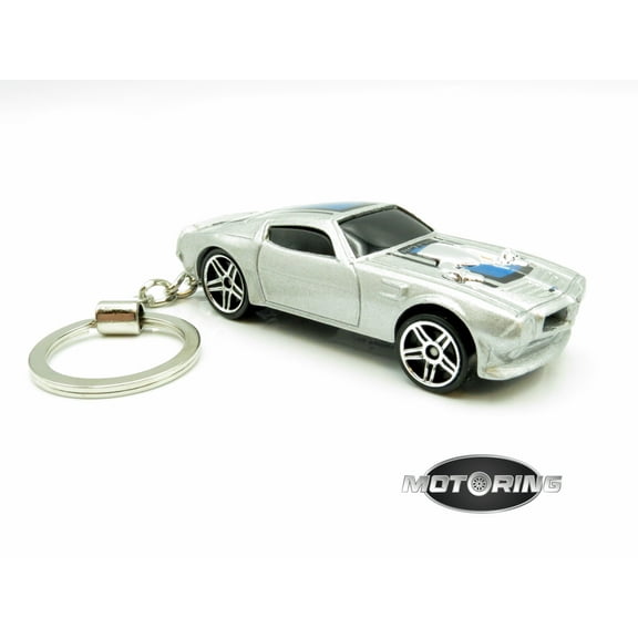Keychain 1970 '70 Pontiac Firebird Gray Grey Car Rare Novelty Diecast Key Ring