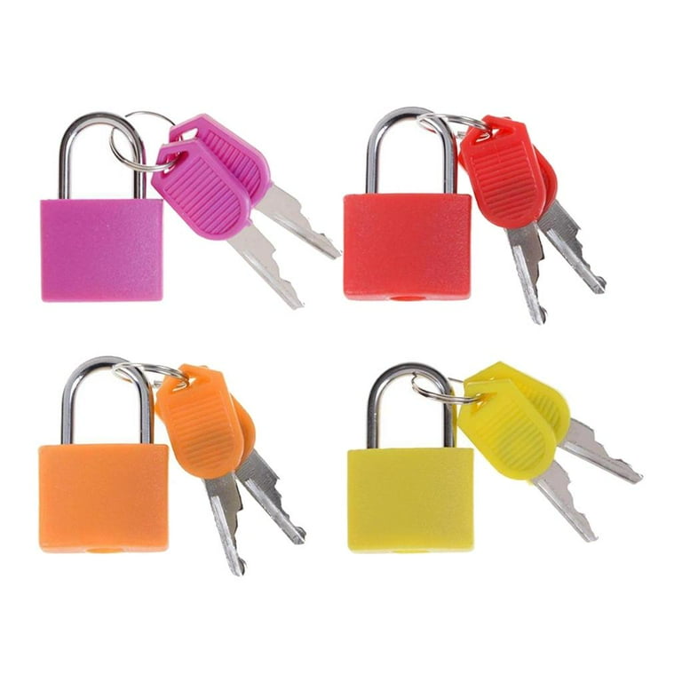 Suitcase Locks with Keys, Small Luggage Padlocks Locker Lock Metal