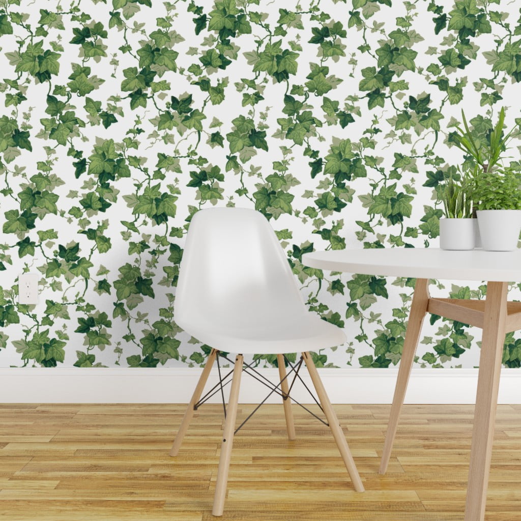 Green Botanical Peel And Stick Wallpaper : Peel-and-Stick Removable