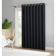thumbnail image 2 of Warm Home Designs 1 Panel of Black Color Blackout Patio Door Curtains. Each Extra Wide Insulated Thermal Sliding Door Panel is 102" X 84" in Size. N Black Patio 84, 2 of 6
