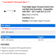 thumbnail image 2 of Front Right Upper Forward Control Arm and Ball Joint Assembly - Compatible with 2007 - 2011 Audi S6 5.2L V10 2008 2009 2010, 2 of 2