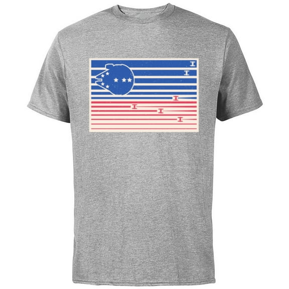 Star Wars Stars and Stripes July 4th - Short Sleeve Cotton T-Shirt for Adults - Customized-Athletic Heather