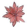 thumbnail image 2 of KGJQ Artificial Flowers, Handmade Bead Cluster Christmas Poinsettia Velvet with Gold Glitter Fabric Petals, Reusable Floral Ornaments for Xmas Tree Window Display Holiday Decor, 2 of 8