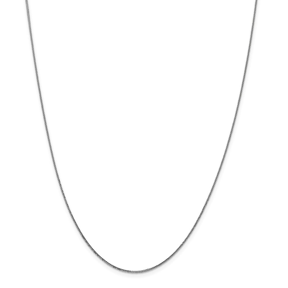 Leslie's Real 14kt White Gold .8mm Diamond Cut Quadra Wheat Chain; 16 inch; for Adults and Teens; for Women and Men