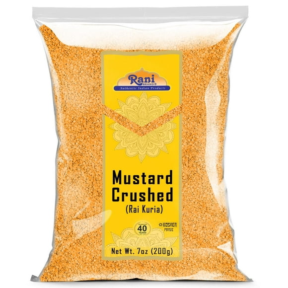Rani Graines de Moutarde 200 g (7 Oz) Concassées Grossières, Entièrement Naturelles - Compatibles avec le Sans Gluten / non-OGM / Casher / Végétaliennes / Origine Indienne