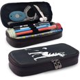 thumbnail image 2 of Husky Head Leather Pencil case Pencil case Stationery Bag Office Portable Storage Box Cosmetic Box Folder, 2 of 5