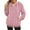 Pink, variant on Inleife Women's Plush Hooded Sweatshirts Drawstring Pocket Casual Solid Color Warm Hoodies