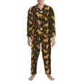 thumbnail image 3 of Hirioo Funny Fox by the Field for Men's Pajama Sets 2 Piece Pjs Men's Long-Sleeved Pajama Set Button Down Sleepwear,S-XXL-Medium, 3 of 7