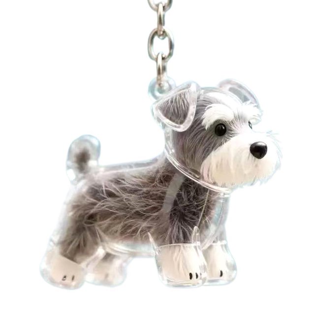 Daily Mix Store Dog Hair Storage Bottle Keychain - Puppy Model Memorial Bottle for Pet Hair, Dogs & Cats Fur Keepsake Keyring, Pet Memory Capsule Ornament