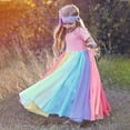 thumbnail image 2 of Toddler Girl Dresses Party Rainbow Gown Princess Party Splice Pageant Birthday Girls Clothes, 2 of 2