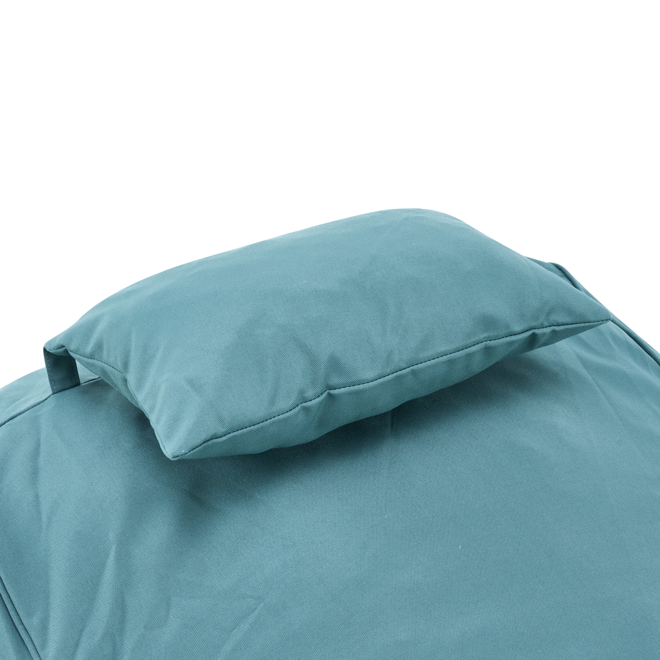 Christopher Knight Home 71" Outdoor Bean Bag Lounge Chair with Headrest Pillow, Plush Foam Fill, Teal