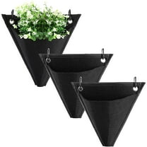 3 Piece Wall Hanging Triangle Flower Planter Set for Home and Garden Decor