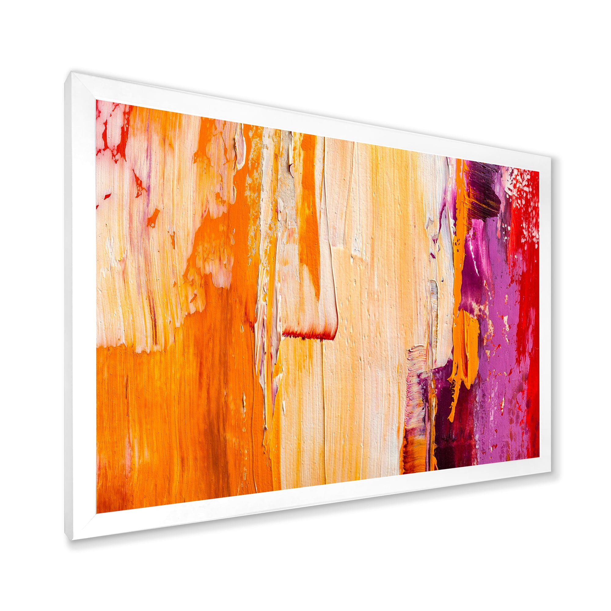 Designart 'Grunge Brown Abstract' Modern Framed Art Print