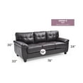 thumbnail image 2 of Glory Furniture Gallant Faux Leather Sofa in Cappuccino, 2 of 6