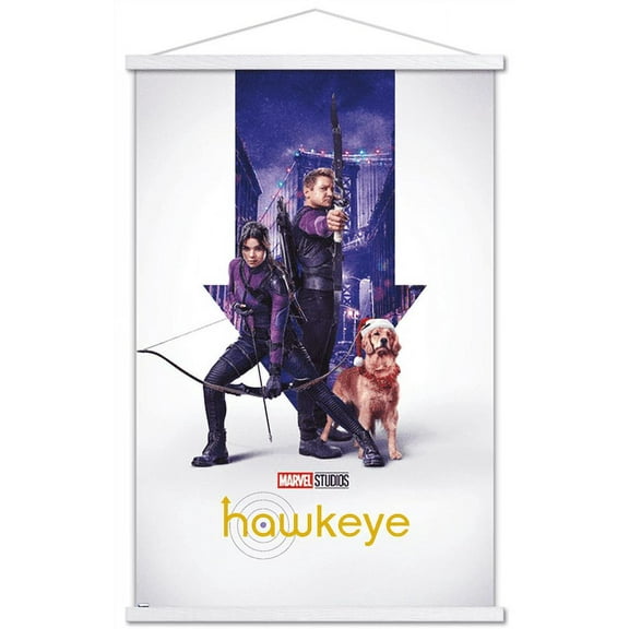 Marvel Hawkeye - Arrow One Sheet Wall Poster with Wooden Magnetic Frame, 22.375" x 34"