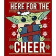 thumbnail image 2 of Men's Star Wars: The Mandalorian Grogu Here for the Cheer Graphic Tee Red 2X Large, 2 of 5