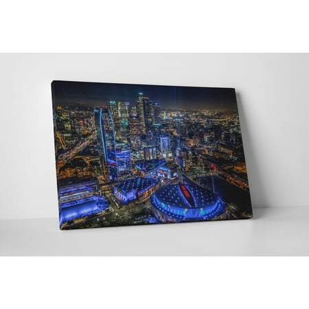 Pingo World City Skylines 'Los Angeles Downtown' Gallery-wrapped Canvas Wall (Best City Skylines In The World)