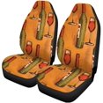 thumbnail image 2 of Juego de 2 fundas para asientos de automóvil ABPHQTO Botellas y vasos para adultos Degustación en Sketch Alco Protector universal para automóviles SUV Sedan Camión, 2 of 4