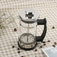 thumbnail image 2 of 2X Coffee Maker Pot,Stainless Steel Glass Coffee Pot French Press Filter Pot Household Tea Maker,Suitable for Making Tea,2 * Coffee Pot,transparent, 2 of 7