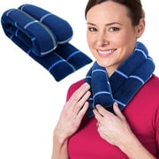 Microwavable Neck Heating Wrap, Cotton & Fleece, Ocean Blue