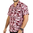 thumbnail image 4 of HAPPY BAY Men's Regular Beach Front Pocket Casual Shirts XL Red, African Tribal Summer Vacation Holiday, 4 of 5